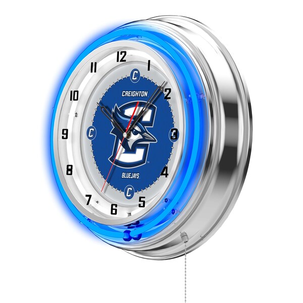 Creighton University Double Neon 19 Clock